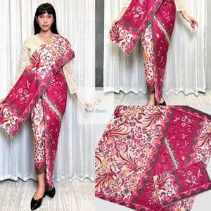KAIN BATIK LEMBARAN SET SELENDANG MOTIF MERAK / SERAGAM KARNAVAL VIRAL 2026 / SETELAN KEBAYA WISUDA Elegan Jarik Kemeja