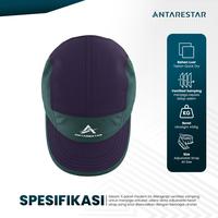 Gambar ANTARESTAR Topi  RUSSEL Running Hiking Casual Quick Dry Taslon Ringan & Breathable Adjustable Head Strap untuk Olahraga & Outdoor | TRS - Green Purple dari ANTARESTAR Kab. Bekasi 3 Tokopedia