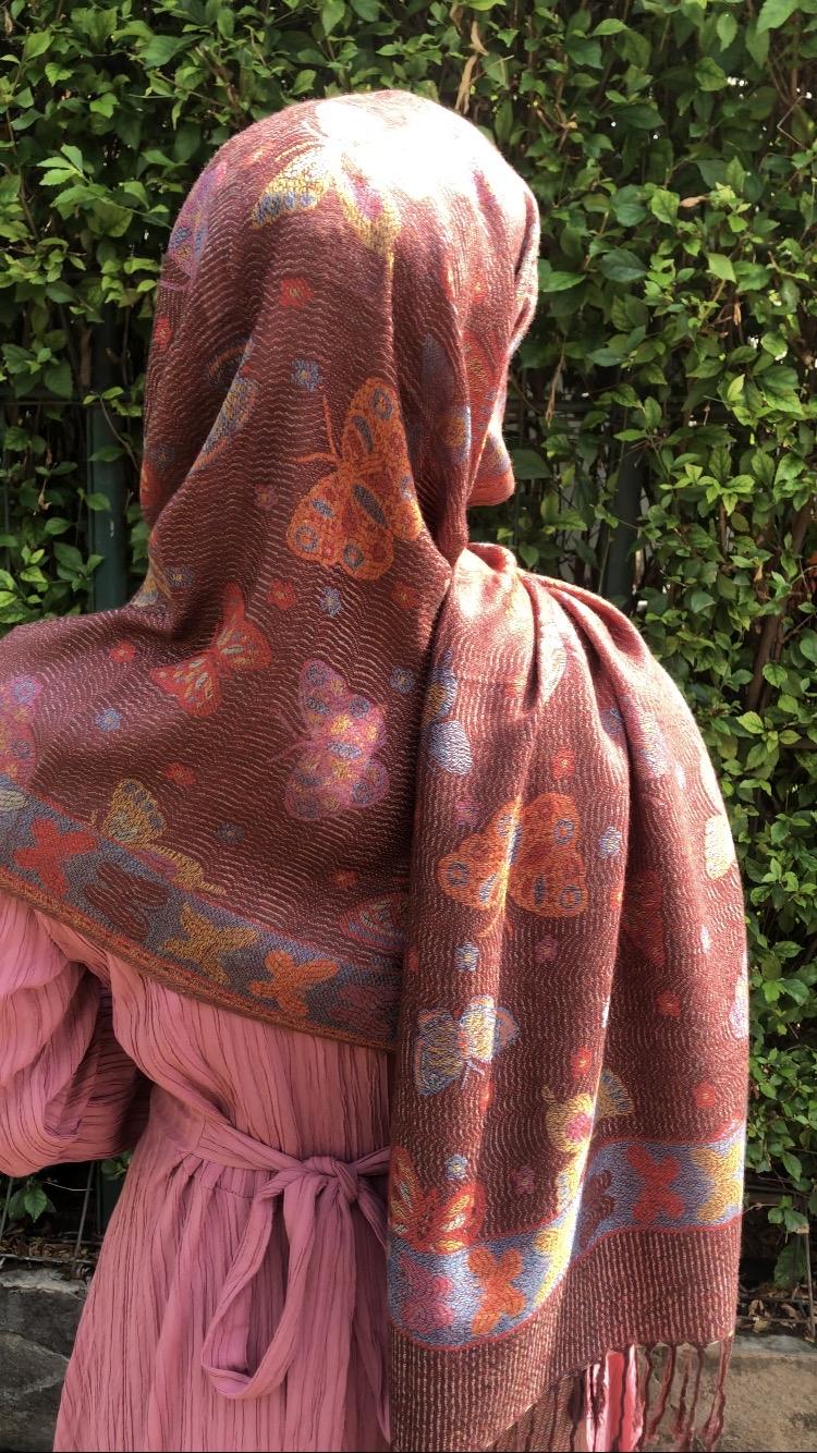 Product Introduction of Hijab Pashmina Cashmere motif Butterfly 7