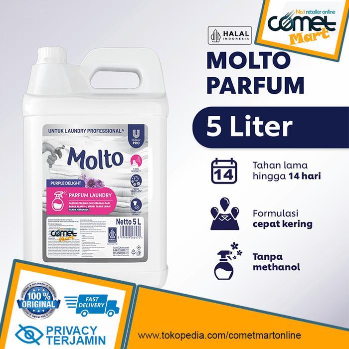 MOLTO PARFUM LAUNDRY PROFESSIONAL PURPLE DELIGHT. Pewangi Pakaian Jerigen 5 L