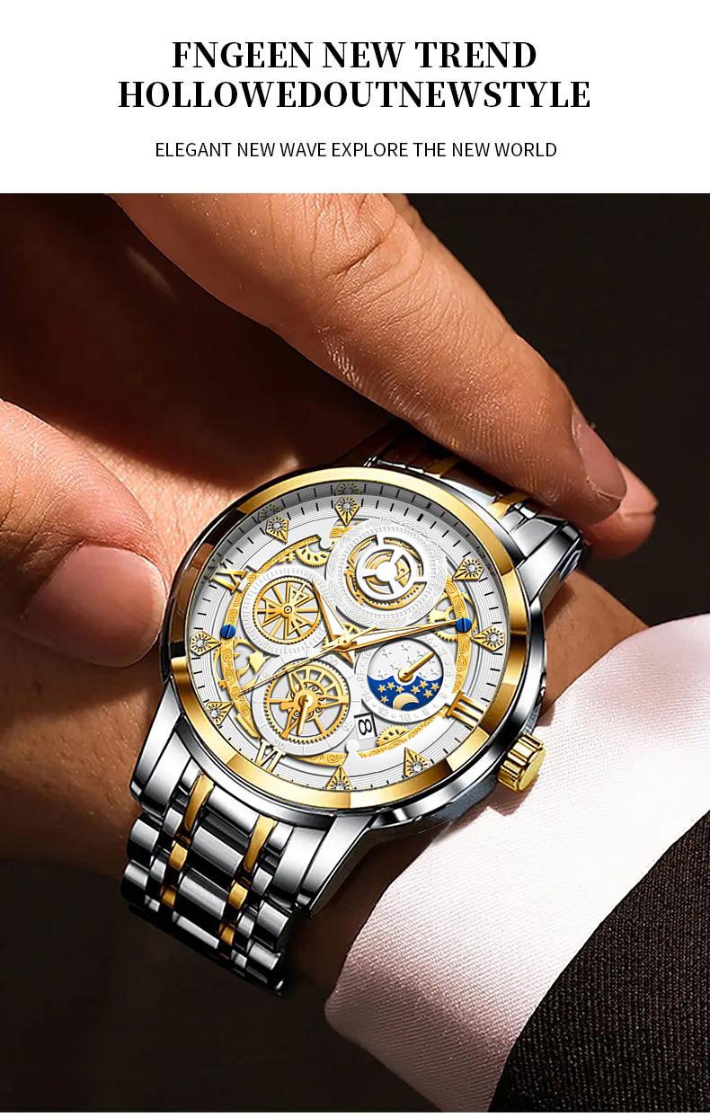 COD AIYISHI Jam Tangan Mewah Terbaru Tahan Air Men Watch Kalender Aktif BISA COD-2369