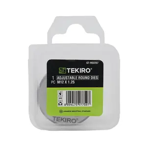 ADJUSTABLE ROUND DIES M12 X 1.25 TEKIRO