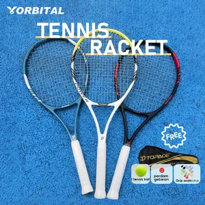 TOPACE Raket Tenis Karbon Ringan - Cocok untuk Pemula & Pelajar Dewasa (Lengkap dengan Tas, Bola & Grip) racket tennis ball outdoor