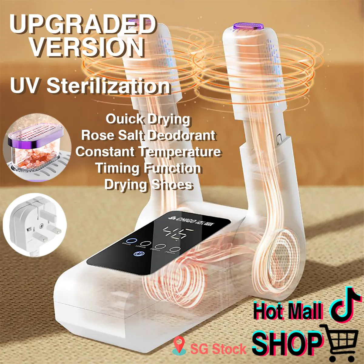 【SG Stock】UV Terilization Folding Shoes Dryer Shoe Dryer Fast Heater Portable Electric Drying Deodorization Dehumidif shoedryer