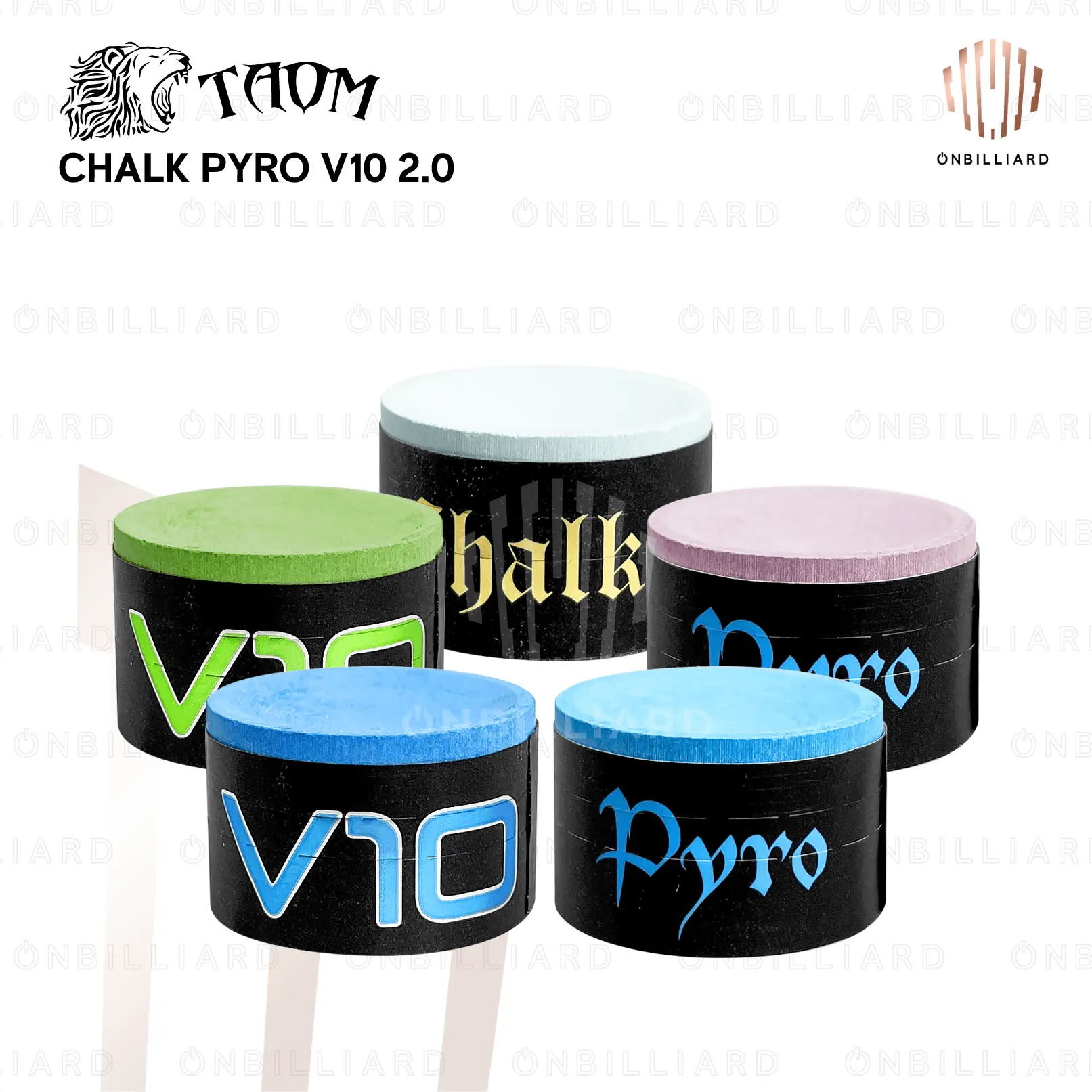 Taom Pyro V10 2.0 Chalk Kapur Billiard Biliar Original Finland Cuk