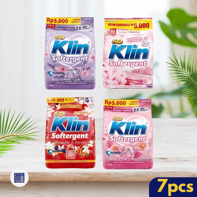 (7 pcs) So Klin Detergen 5000-an | Detergen pencuci baju So Klin Kain 2