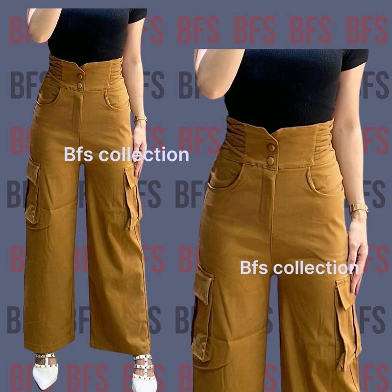 Kulot Cargo Soft Jeans/ Cargo Wanita/ Cargo HW 9733 2
