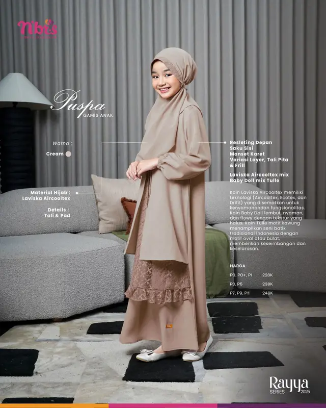 (SARIMBIT) RAYYA SERIES 2025 PUSPA CREAM ORI BY NBRS 0