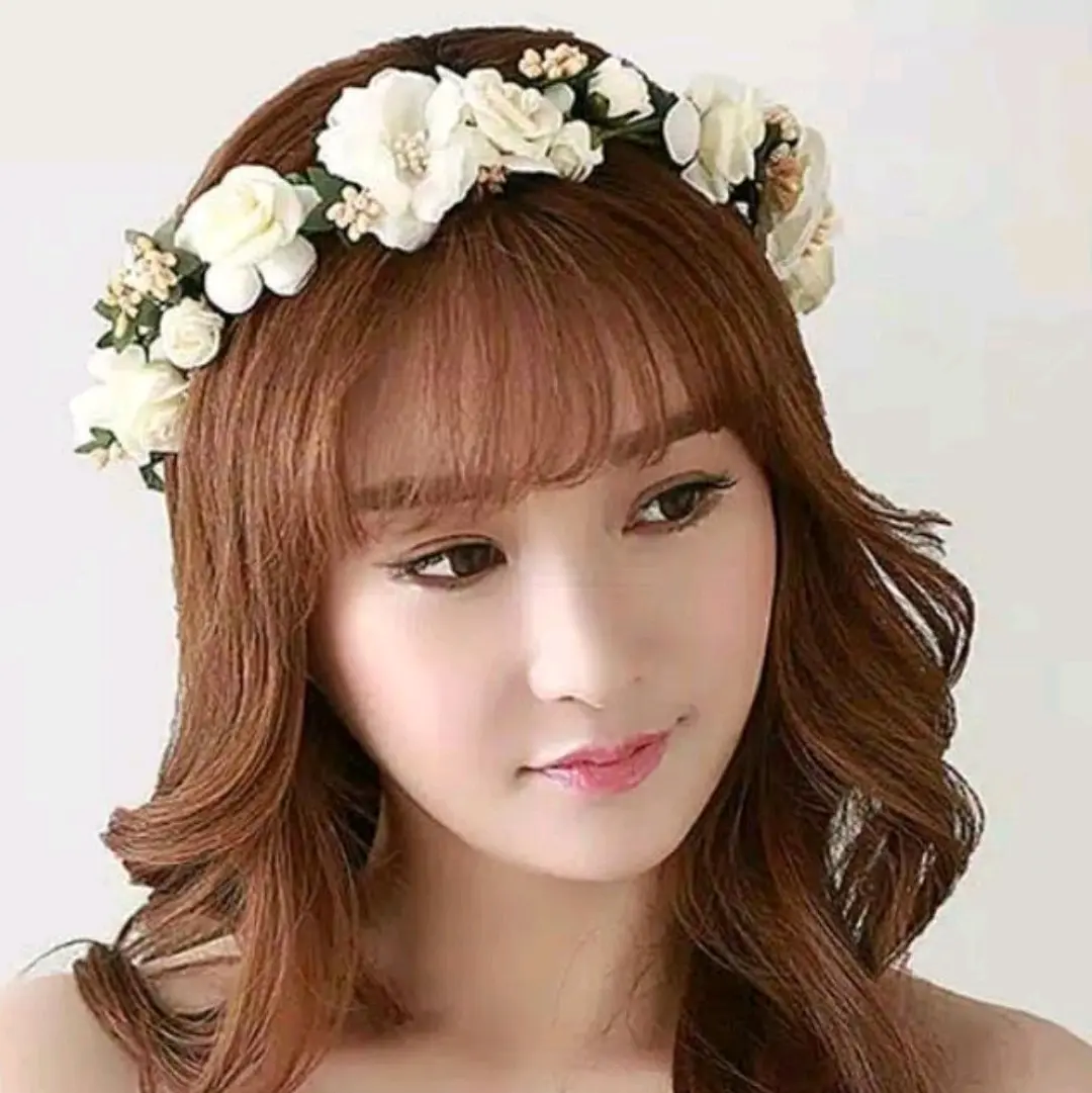 Mahkota Bunga Flora Melingkar Gaya Bohemian untuk Karnaval - Aksesoris Rambut Wanita Elegan