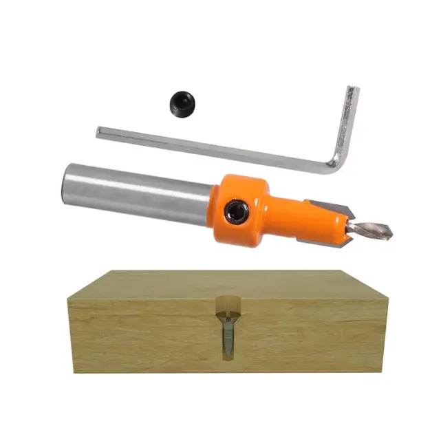 Mata Bor Kayu Bit Router Pelubang Drat Baut Chamfering Cone Drill Bit HSS Mata Bor Kayu Penyamar Perata Tanam Sekrup Baut Mur Countersink 4