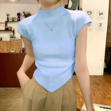 Alicia Crop Knit / Atasan Wanita Korea #Hello Mischa 7