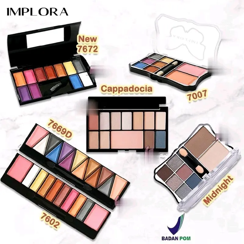 Implora (️BPOM) Eyeshadow Pallete + Blush On ( Palet Eye Shadow ) Palette 0