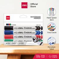 Gambar Deli Whiteboard Marker Set / Paket Spidol Papan Tulis 4 Warna EU001-4AS dari Deli Stationery Indonesia Kab. Tangerang 1 Tokopedia