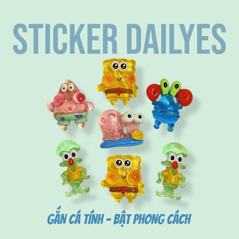 Bộ 10 chiếc Charm Gắn Dép Bọt Biển Sticker Dép Cross Jibbitz In 3D Siêu Cute - Sticker Dailyes
