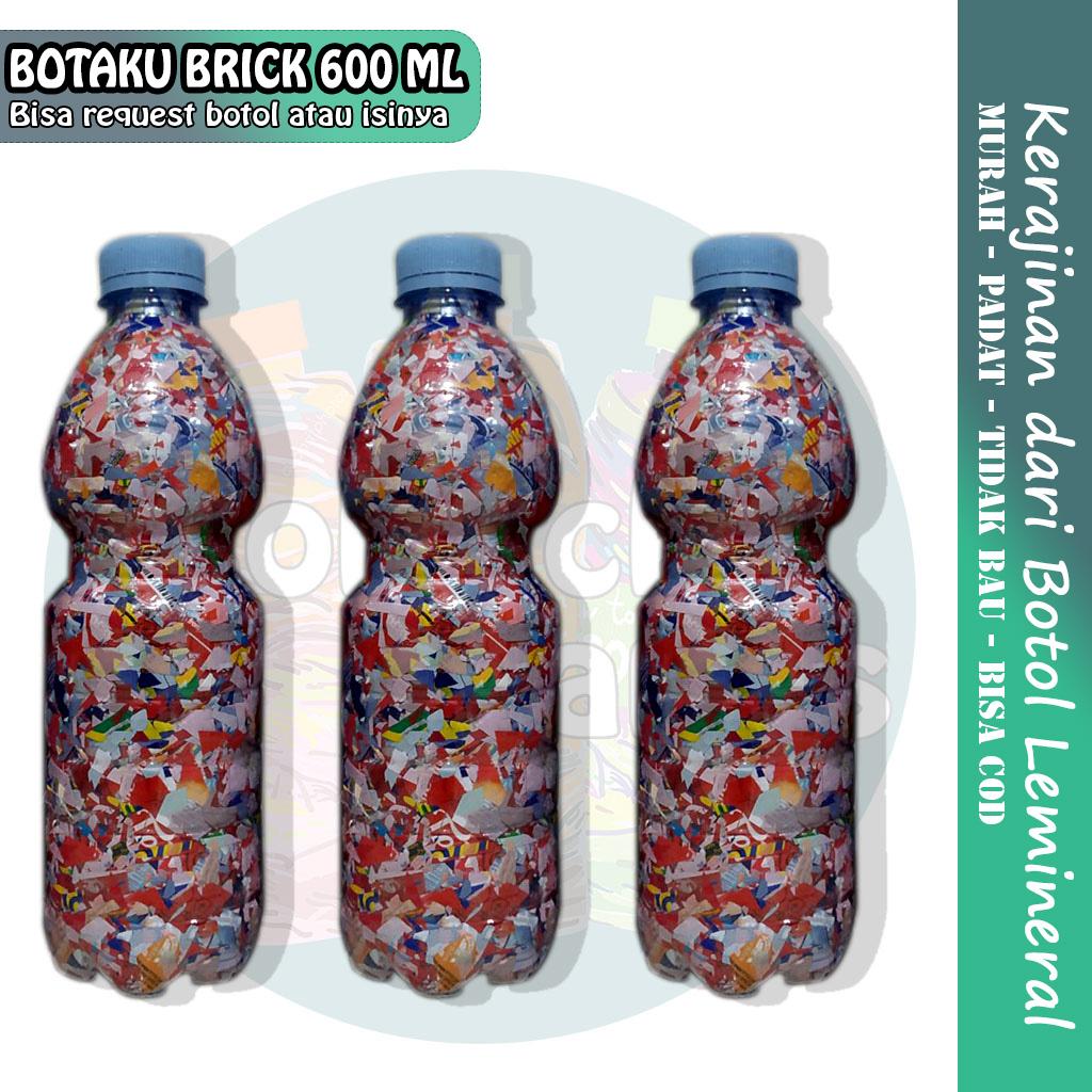 Ecobrick Ekobrick Botol 600 ml Le Lee Mineral 600ml Berat 250 Gram Bersih Padat Wangi Aqua