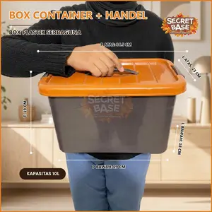BOX CONTAINER + HANDEL - Pegangan / Box Plastik Serbaguna