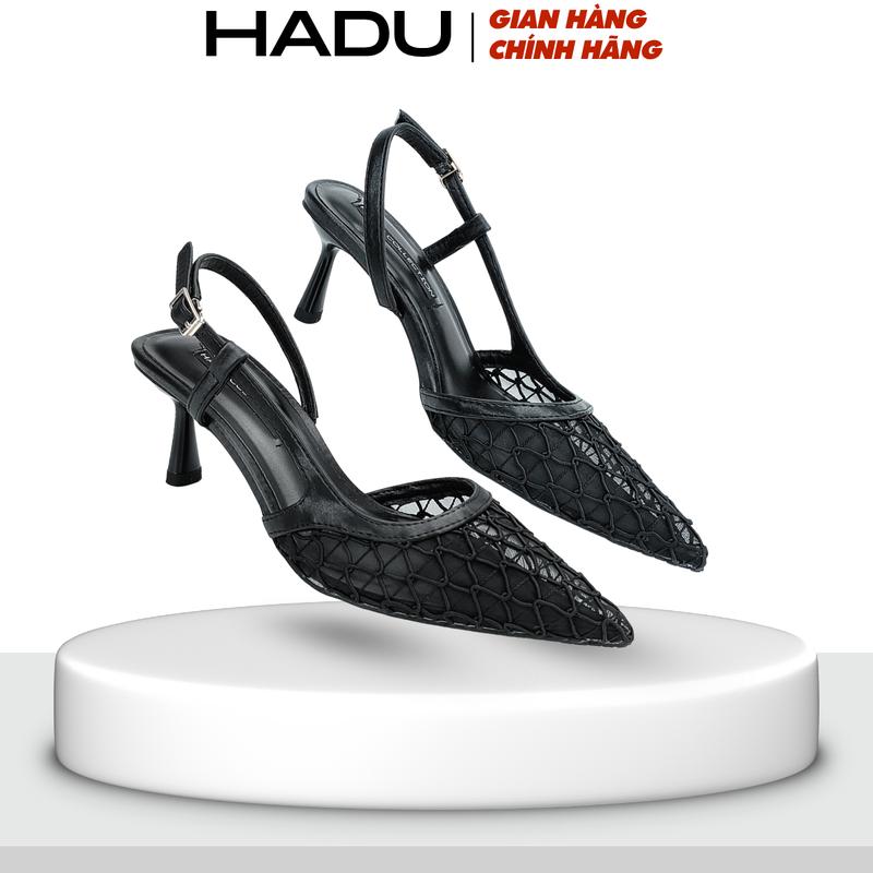 Giày SlingBack Đan Dây Cao Gót 7P SARA Phối Lưới HADU M7148 Chất Liệu Cao Cấp Đế Chống Trượt BH 12T