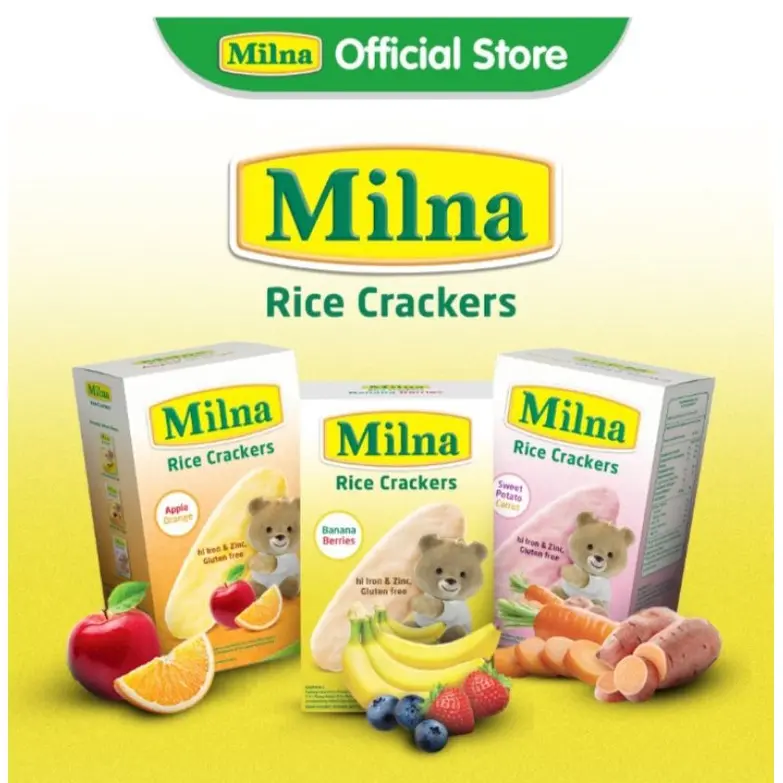 MILNA RICE CRACKERS 20 gr / Snack Milna Crackers Camilan Bayi
