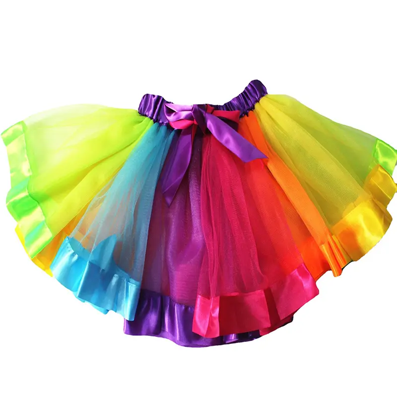 ผู้หญิงเต้นรำกระโปรงTulle Tutuกระโปรงบัลเล่ต์กระโปรงLayered Tutuกระโปรงสั้นปาร์ตี้เทศกาลเครื่องแต่งกาย