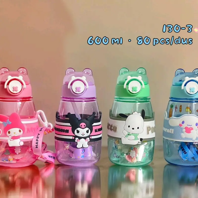 [BS] Botol Minum Anak Sekolah SD TK Free Stiker 2D dan 3D Korea Lucu / Bottle Drink 600ml BPA Free 130 0