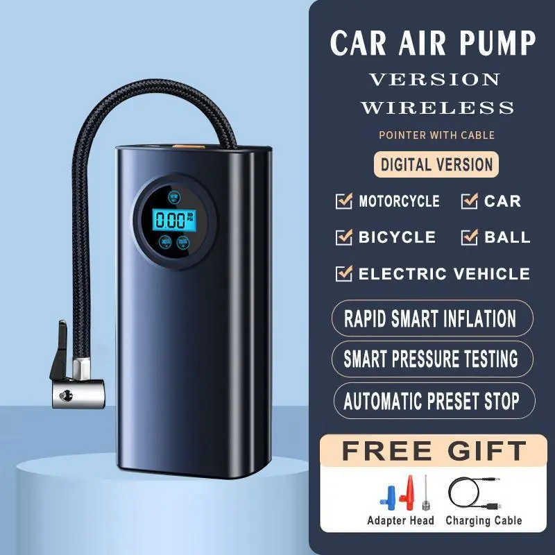 【COD & FreeShipping】Mini Portable Electric Car Air Pump Universal Digital Wireless Atmospheric Pump Fast Charge 120W Pam Angin Elektrik Kereta Mini Mudah Alih, Universal, Digital Tanpa Wayar, Pam Atmosfera, Pengecasan Pantas 120W