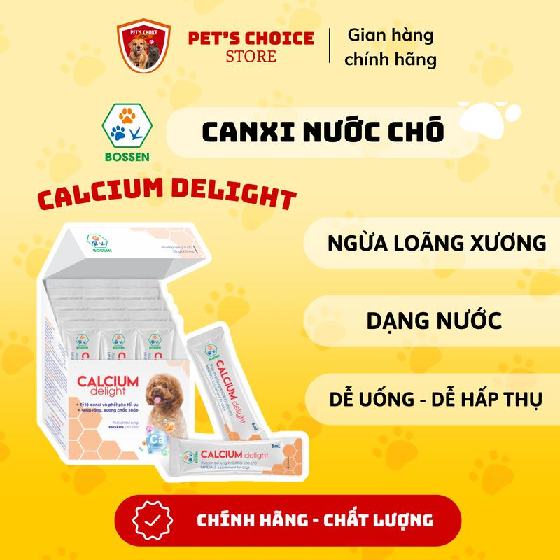  CALCIUM DELIGHT - Canxi nước cho Chó bổ sung Canxi Khoáng Vitamin Giúp Răng Xương Chắc Khỏe Ngừa Loãng Xương Chính hãng Pet's Choice 
