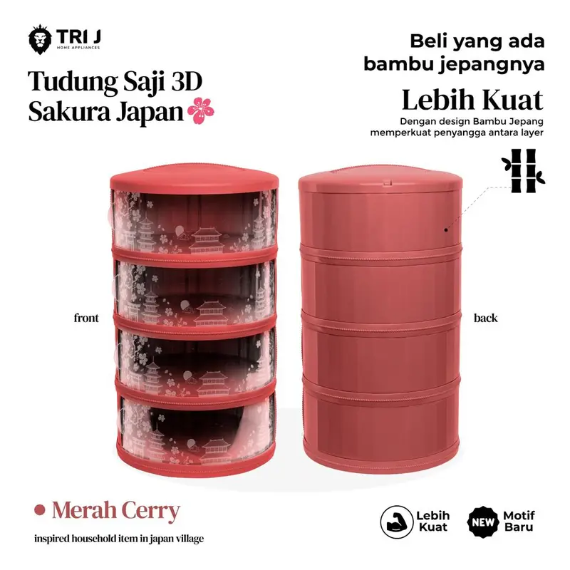 Food Storage 4 Susun  - Tudung Saji Susun 4 Layer 6
