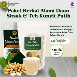 Handayani Herbs Paket Herbal Teh Kunyit Putih & Daun Sirsak 100% Bahan Alami Tanpa Pewarna Pengawet 30 Kantong Teh Sehat Original