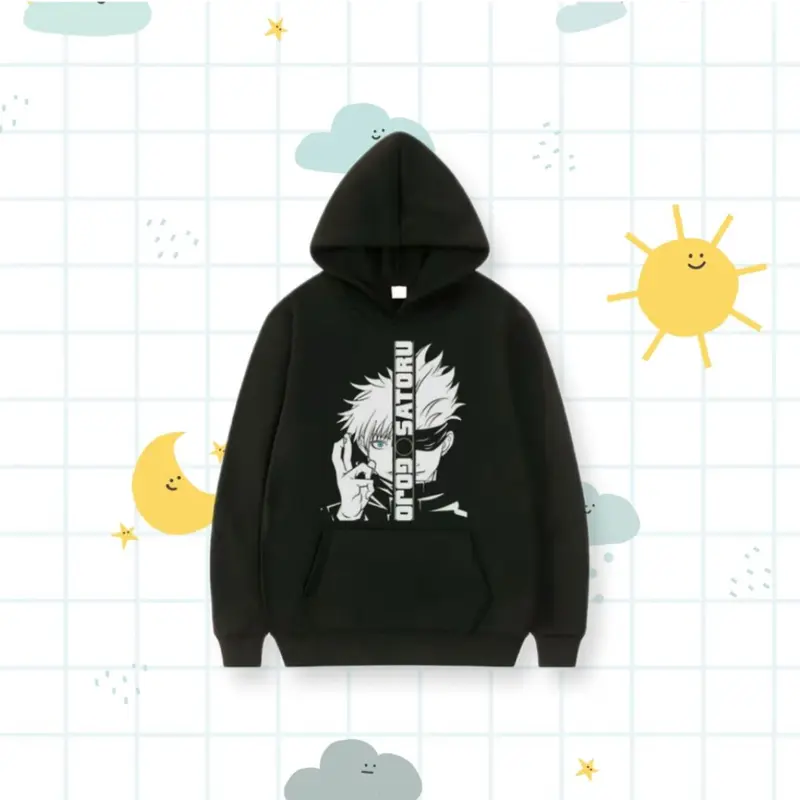 Rag Clothes Sweater Anak Laki Laki Gojo Satoru Bahan Fleece 5-15 Tahun 0