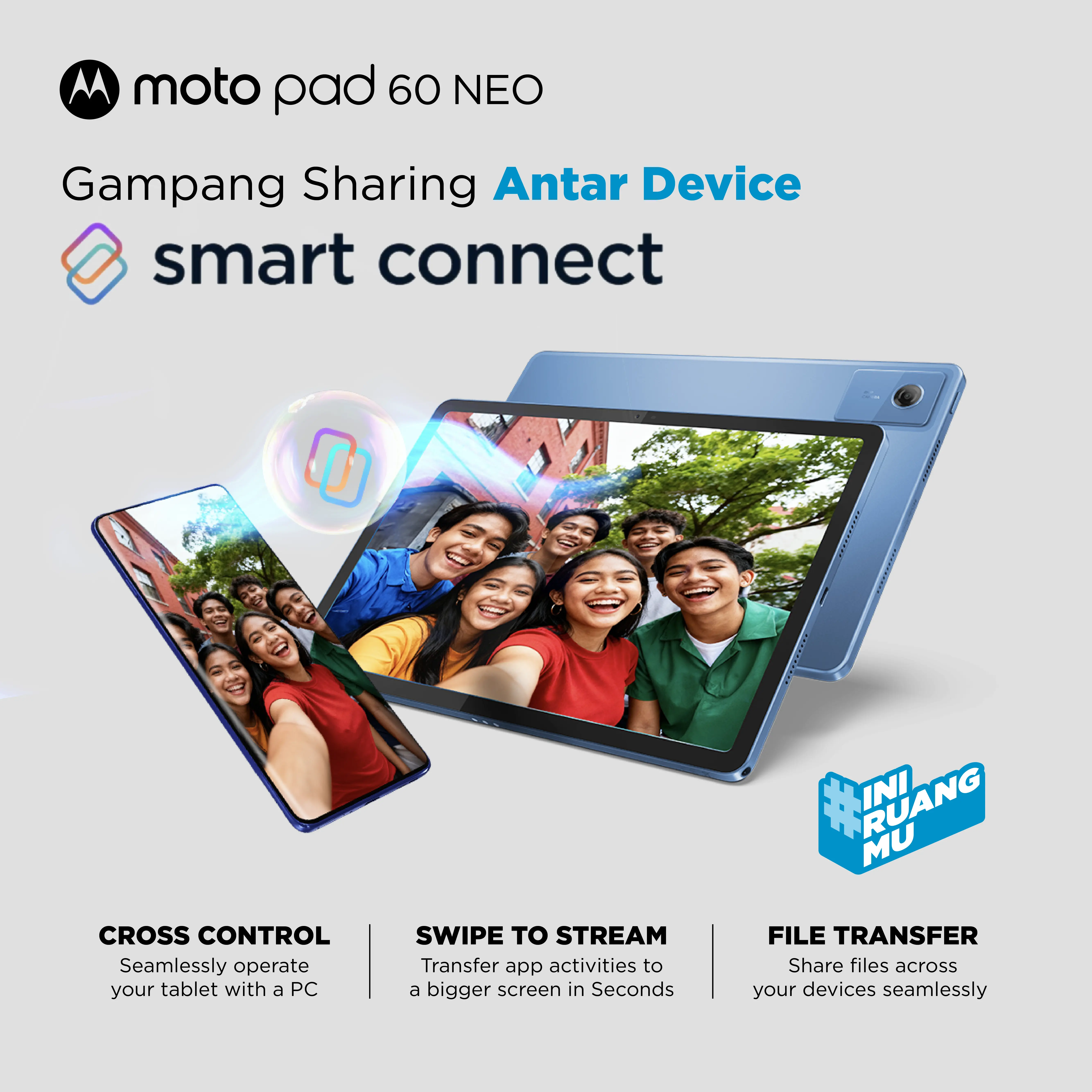 Motorola Moto Pad 60 NEO - 4GB/128GB - MediaTek D6300 - 11 inch - 2.5K Ultra Clear 90Hz - with Dolby Atmos - 7040mAh