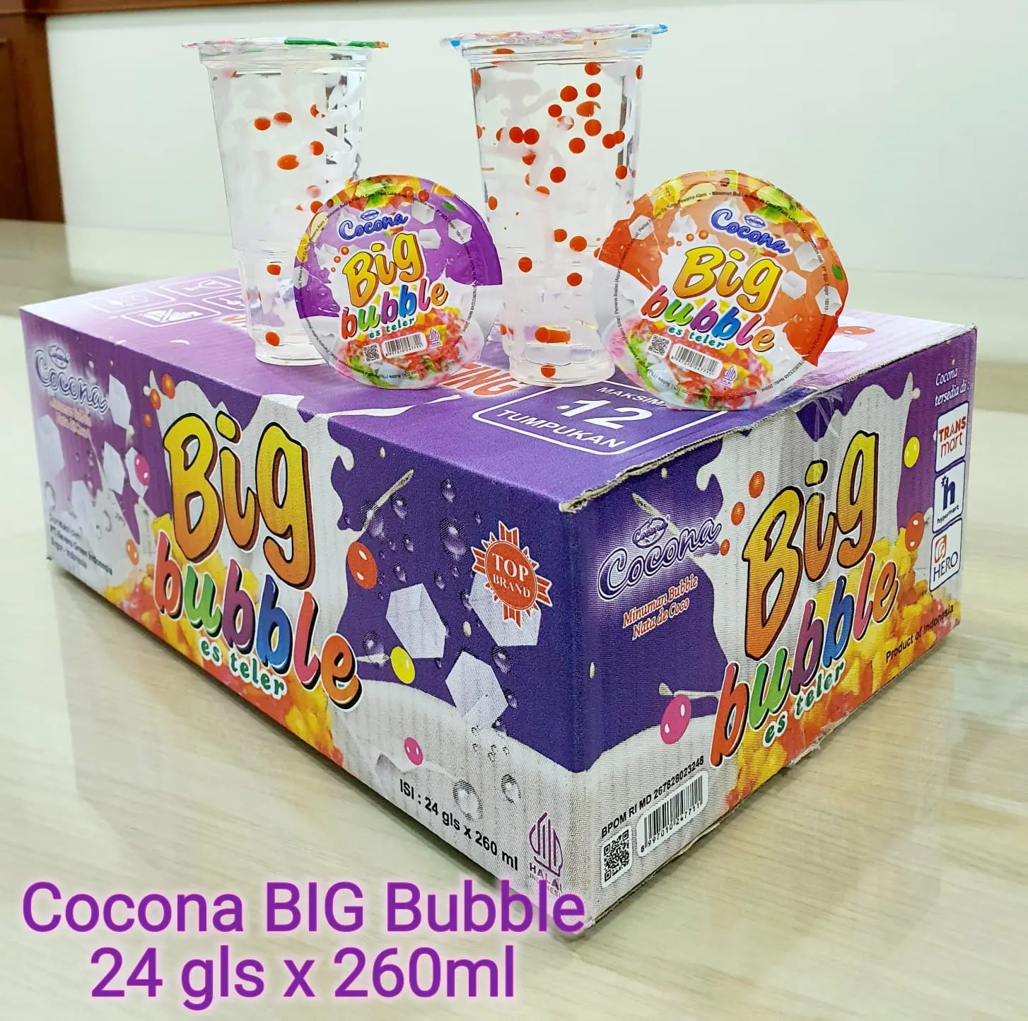 6 cup Nata De Coco bubble - Cocona BIG Bubble 260ml