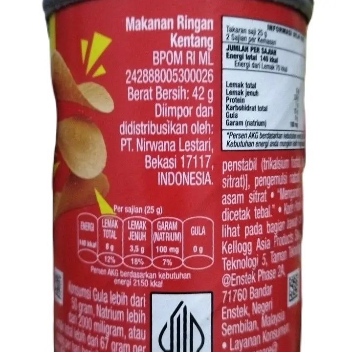 SNACK PRINGLES KALENG RASS ORIGINAL ISI 42 GRM 5