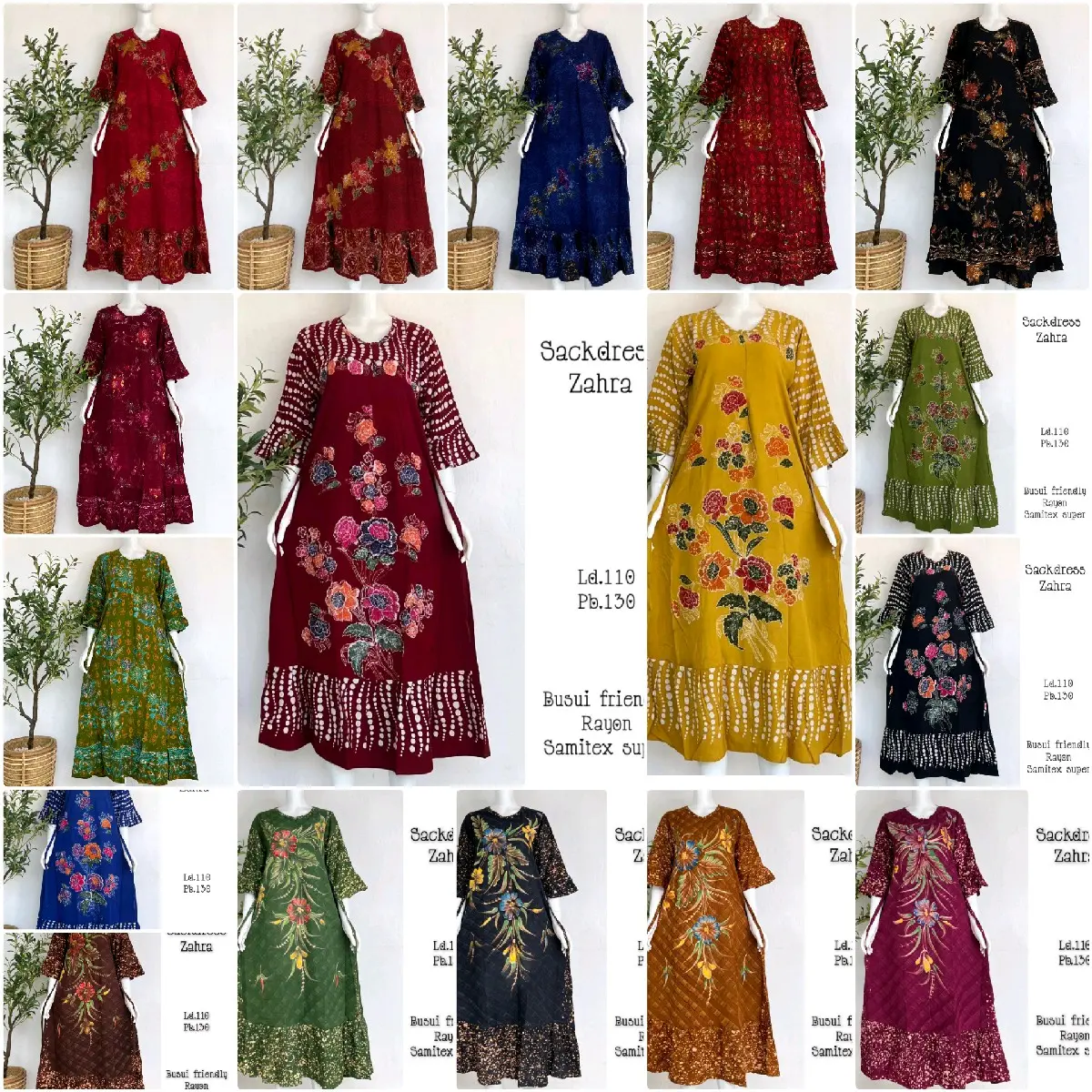 BAJU WANITA DASTER BATIK SEKDRES MIDI BABARPINDO SETORJOAN LD 110 MURAH BERKUALITAS RAYON SAMITEX BUSUI FRIENDLY Motif Muslim Panjang  Ibu Menyusui Formal Kondangan Gamis Nyaman tali Samping