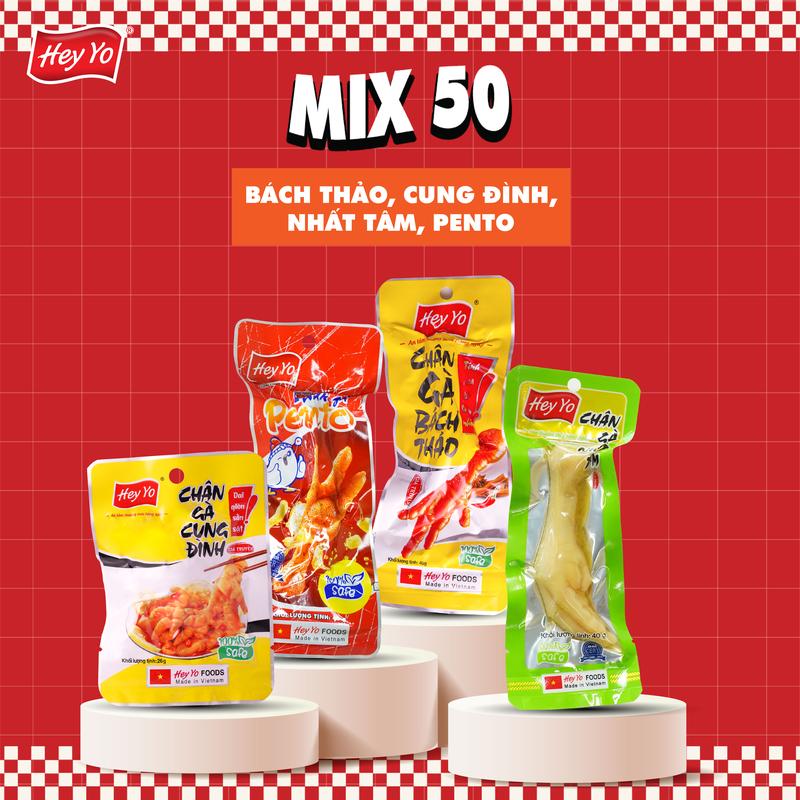 Combo 50 chân gà cay Hey Yo chân gà siêu cay chân gà ít cay chân gà rút xương Hàng Việt Nam Ăn Vặt Thơm ngon chất lượng