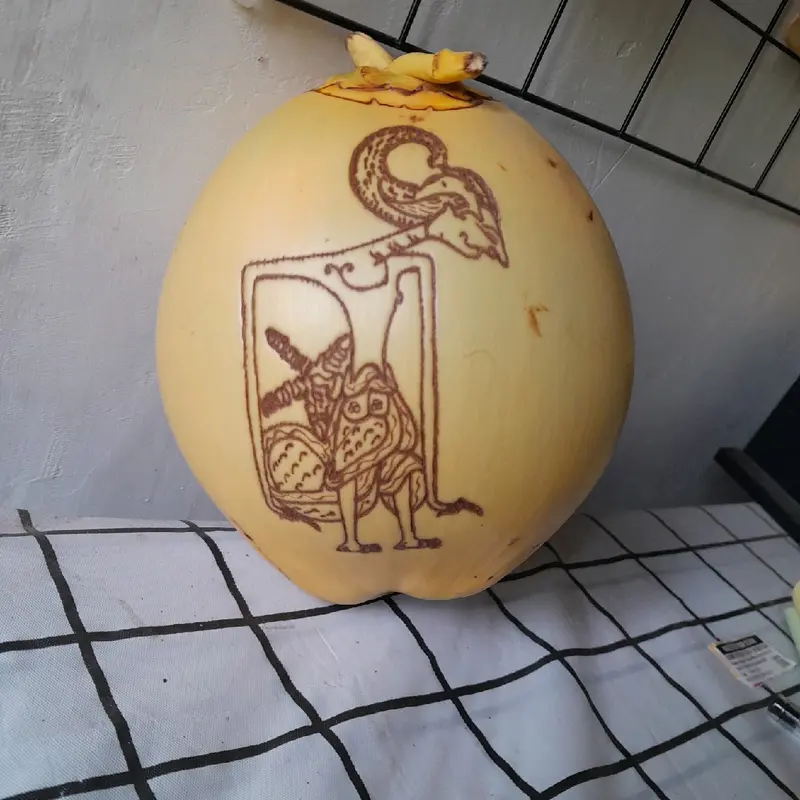 kelapa gading lukis 7 bulanan / kelapa 7 bulanan adat jawa / tingkepan 3