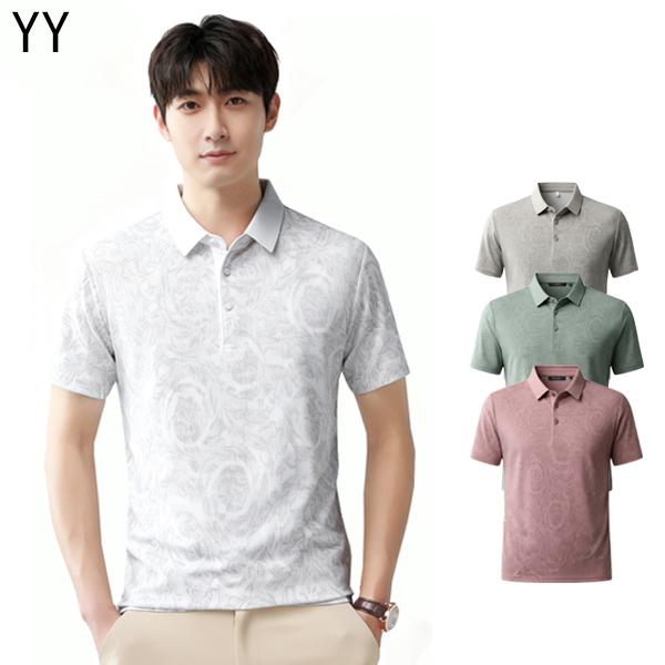  Áo Polo Nam Họa Tiết Thời Trang Viral Thai TikTok Cổ Chéo Thấm Mồ Hôi Thích Hợp Chơi Golf Nhẹ Thoáng Khí Mềm Mại Thoải Mái Cao Cấp Thanh Lịch 