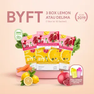 RICU'S SECRET 3 Box BYFT Drink Rasa Lemon atau Delima dan Gratis Botol Shaker