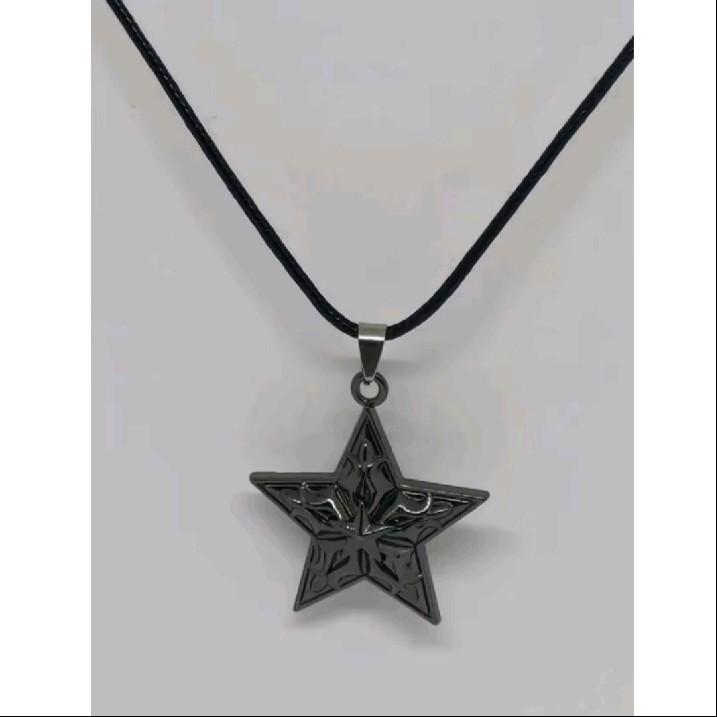 Kalung tali hitam pria dan wanita terbaru 0