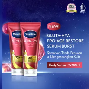 [HARGA SPECIAL] Vaseline Gluta Hyaluron Pro Age Restore 70x Collagen 200ml Twin Pack