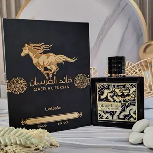Parfum Dubai Qaed Alfursan black 90ml wangi mewah nanas tahan lama