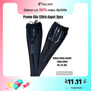 Paket 120ribu dapat 2pcs celana training gym jogging misty elastis tebal Jogger Sport Olahraga