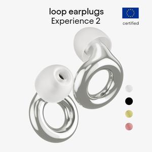 Loop Experience 2-Noise Reducing Earplugs(-18dB) for Focus Parents，Travel，Concerts&Motorcycling-Reusable，High-Fidelity Hearing Protection with Stylish Design 4 Sizes(XS-L)