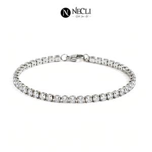 Pulsera de tenis, cadena de acero inoxidable, color resistente, un gran regalo para tu novio o novia