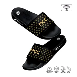 YLF129 - NEW MDC BLACK - Promo Sandal Slop Slip On Distro Casual Pria Wanita Dewasa Shoes Sendal Karet Selop Black Hitam