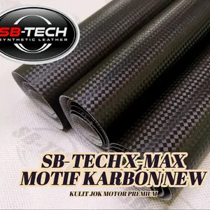 Kulit Jok motor mobil sofa SB-TECH X-MAX Motif Carbon New Kualitas Premium Harga termurah