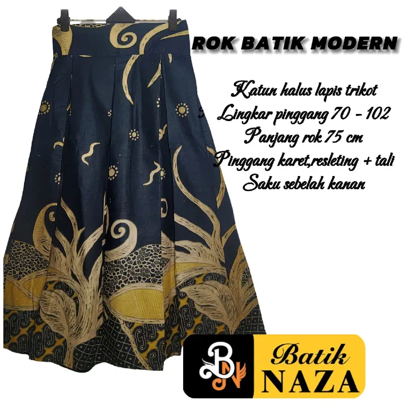 ROK BATIK PREMIUM 7/8 LAPIS TRIKOT-ROK MODERN 8