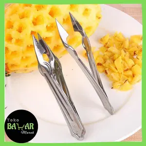 Capitan Mata Nanas / Pencapit Mata Nanas / Pencabut Mata Nanas Bahan Stainless Steel Anti Karat Alat Buah Plastik