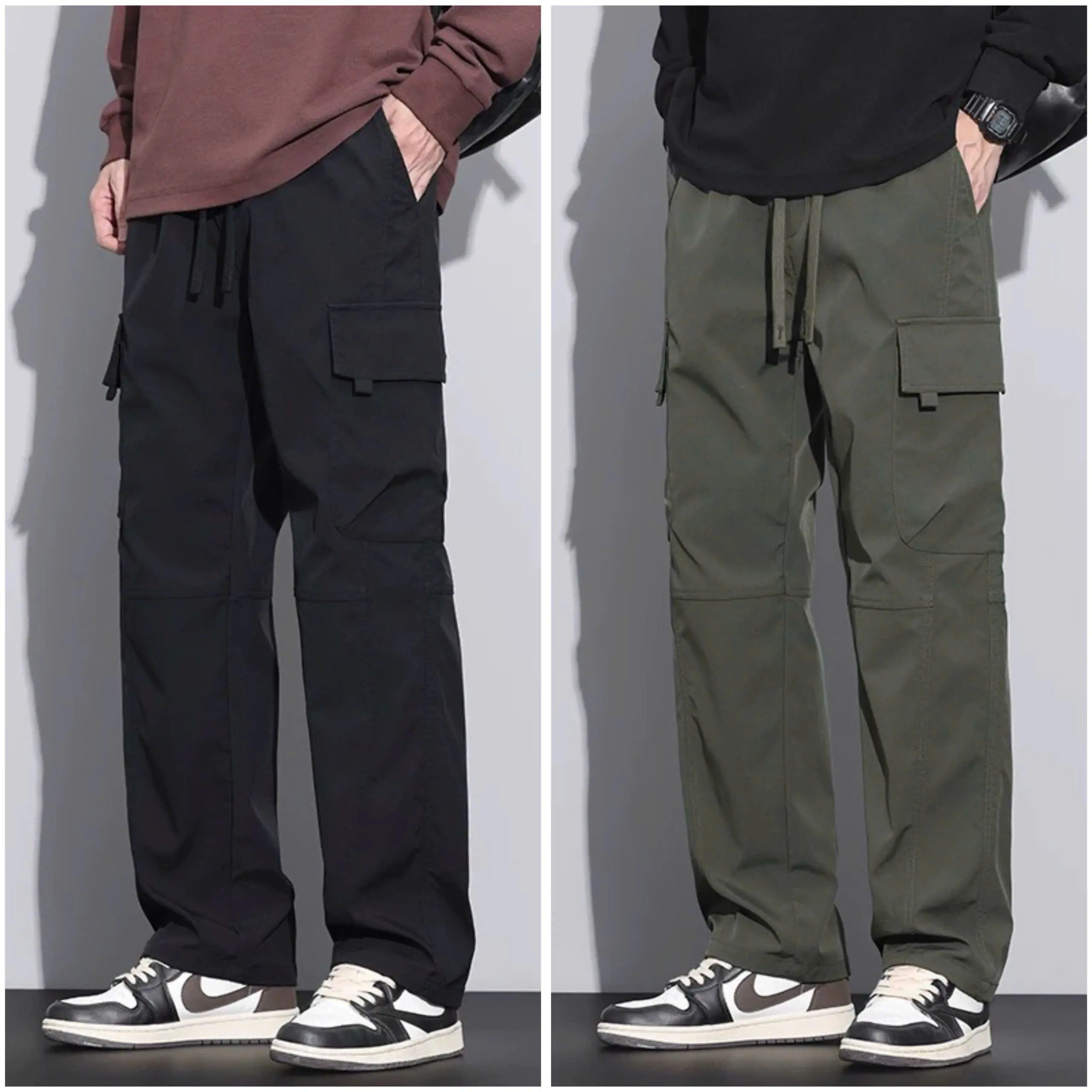 Set  Quần Kaki Túi Hộp Nam LưngThun Có Túi Pants - Chất Vải Cao Cấp Loại Mềm , Co Dãn, Thấm Hút Mồ Hôi, Không Bai Xù - Chuẩn Form dáng ,  - Menswear Kem quana unam quan big Nhung gió