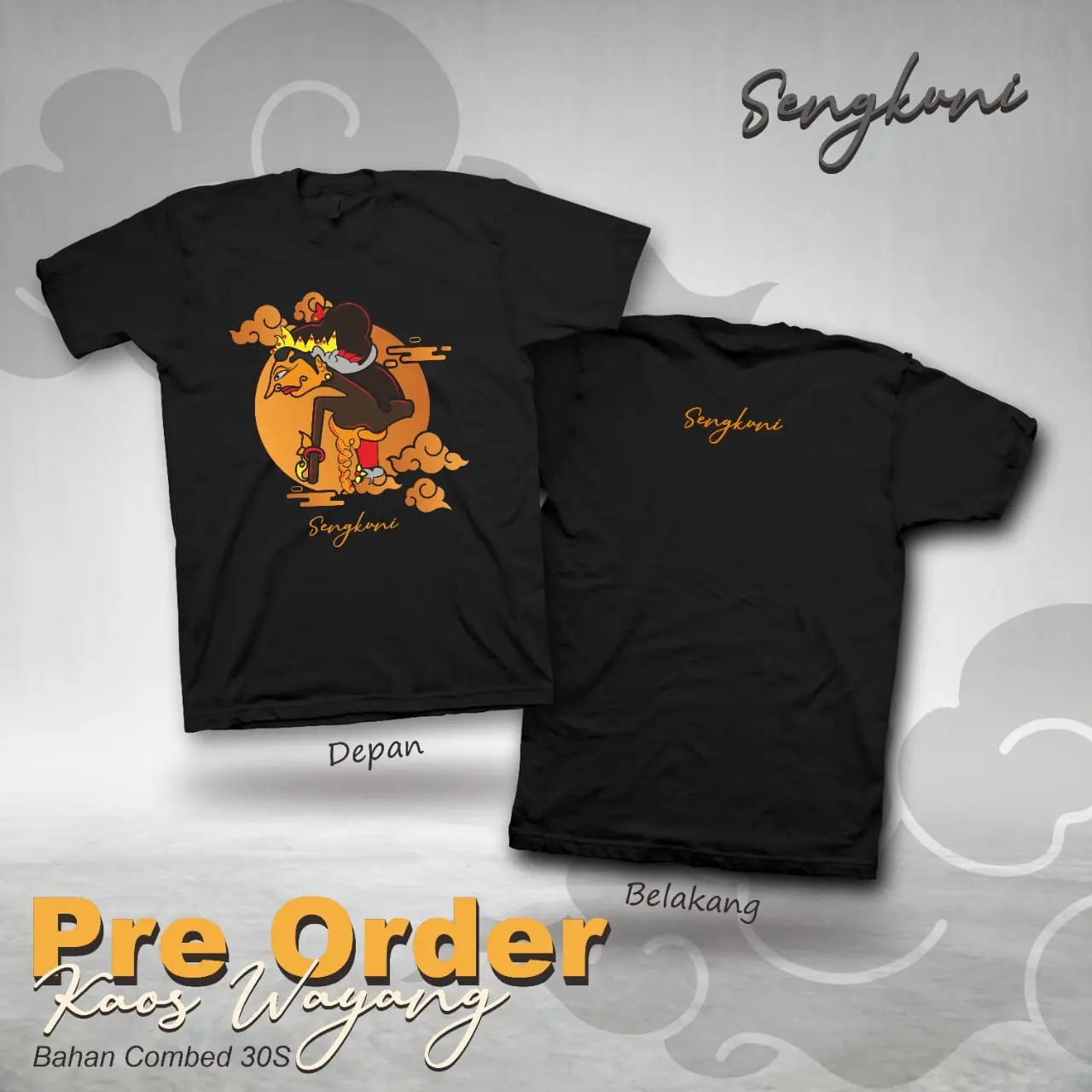 Kaos WAYANG Sengkuni Gatot Koco Arjuno Semar buat sehari hari nyaman di gunakan adat Jawa
