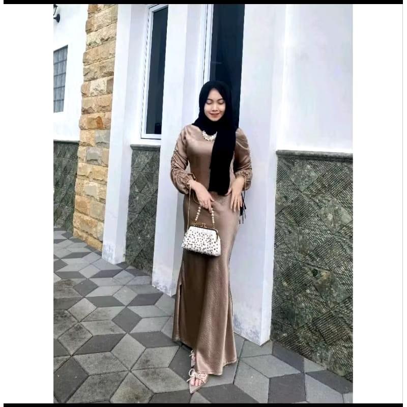 Product Introduction of Dress Darla Silk Satin Velvet Terbaru Dress Kondangan Wanita Bridsmeid//Dress Lebaran Kekinian 44